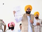 Cabinet minister Tarunpreet Singh Sond in a Khanna village on Sunday.