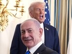 Donald Trump and Benjamin Netanyahu, in foreground, in the State Dining Room of the White House, Monday. Donald Trump and Benjamin Netanyahu, in foreground, in the State Dining Room of the White House, Monday.