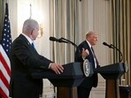 US President Donald Trump and Israeli Prime Minister Benjamin Netanyahu (L) participate in a press conference in the State Dining Room of the White House in Washington, DC on September 29, 2025. US President Donald Trump and Israeli Prime Minister Benjamin Netanyahu (L) participate in a press conference in the State Dining Room of the White House in Washington, DC on September 29, 2025.