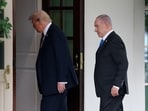 US President Donald Trump leads Israeli Prime Minister Benjamin Netanyahu into the White House in Washington, DC, on September 29, 2025. 