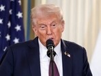 U.S. President Donald Trump speaks during a joint press conference with Israeli Prime Minister Benjamin Netanyahu (not pictured) in the State Dining Room at the White House in Washington, D.C., U.S., September 29, 2025. REUTERS/Jonathan Ernst