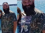 The photo of Thomas Sarman shared by Rep. Eric Swalwell (R) and the photo far-right accounts claim is the original (L). The photo of Thomas Sarman shared by Rep. Eric Swalwell (R) and the photo far-right accounts claim is the original (L).