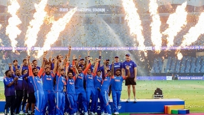 Indian players and team staff celebrate Asia Cup 2025 triumph over Pakistan. (Surjeet Yadav) Indian players and team staff celebrate Asia Cup 2025 triumph over Pakistan. (Surjeet Yadav)