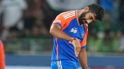 Jasprit Bumrah celebrates the wicket of Pakistan's Haris Rauf during the Asia Cup cricket final. (AP/PTI) Jasprit Bumrah celebrates the wicket of Pakistan's Haris Rauf during the Asia Cup cricket final. (AP/PTI)