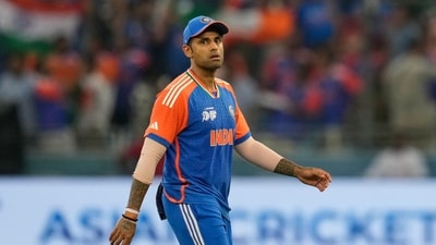 India's captain Suryakumar Yadav walks back after the first innings during the Asia Cup final (AP) India's captain Suryakumar Yadav walks back after the first innings during the Asia Cup final (AP)