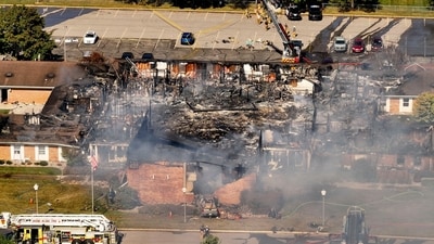 Emergency crews respond to a shooting and fire at The Church of Jesus Christ of Latter-day Saints, in Grand Blanc, Mich., Sept. 28, 2025. (David Guralnick/Detroit News via AP) (AP) Emergency crews respond to a shooting and fire at The Church of Jesus Christ of Latter-day Saints, in Grand Blanc, Mich., Sept. 28, 2025. (David Guralnick/Detroit News via AP) (AP)