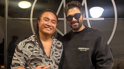 Hokuto Konishi posted pictures with Allu Arjun and Atlee in India. Hokuto Konishi posted pictures with Allu Arjun and Atlee in India.