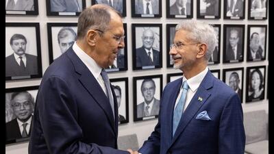At a time when the US continues to criticise India’s purchases of Russian energy and military hardware, Lavrov was categorical in asserting that there is “no threat” to the relationship (@DrSJaishankar/X via PTI) At a time when the US continues to criticise India’s purchases of Russian energy and military hardware, Lavrov was categorical in asserting that there is “no threat” to the relationship (@DrSJaishankar/X via PTI)