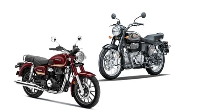 Both motorcycles use a retro styling but it is the Honda that uses LED lighting elements whereas the Bullet still sticks to halogen units. Both motorcycles use a retro styling but it is the Honda that uses LED lighting elements whereas the Bullet still sticks to halogen units.