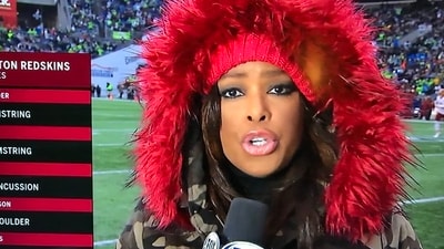 Pam Oliver was on the NFL sidelines on Sunday (X) Pam Oliver was on the NFL sidelines on Sunday (X)