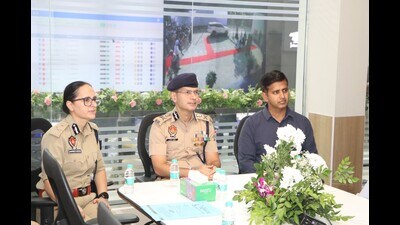 Punjab director general of police (DGP) Gaurav Yadav on Monday inaugurated the first phase of the Intelligent Traffic Management System (ITMS) in Jalandhar, marking a significant leap in the city’s traffic regulation and surveillance infrastructure. (HT Photo)
