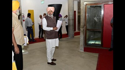 Punjab finance minister Harpal Singh Cheema at the Vidhan Sabha in Chandigarh on Monday. (Ravi Kumar/HT) Punjab finance minister Harpal Singh Cheema at the Vidhan Sabha in Chandigarh on Monday. (Ravi Kumar/HT)