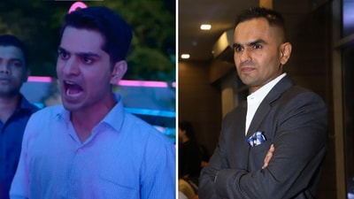 Sameer Wankhede has said that a character (left) played by Ashish Kumar in Aryan Khan's The Ba***ds of Bollywood defames him. Sameer Wankhede has said that a character (left) played by Ashish Kumar in Aryan Khan's The Ba***ds of Bollywood defames him.