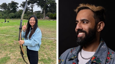 Peggy Wang (L) and Vishnu Hari (R) were the co-founders of Ego.
