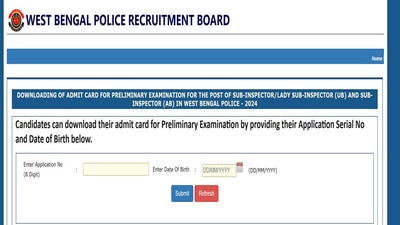 WB Police SI/LSI Admit Card 2025 out at wbpolice.gov.in, download link here