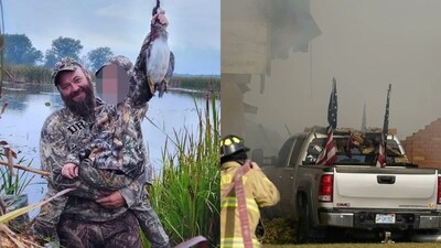 Thomas Jacob Sanford rammed his vehicle into the church and began firing. (X/@SovMichael) Thomas Jacob Sanford rammed his vehicle into the church and began firing. (X/@SovMichael)