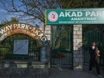 A man leaving the Akad Park on Srinagar-Pahalgam road at Anantnag district in Srinagar on Monday. (Waseem Andrabi/HT) A man leaving the Akad Park on Srinagar-Pahalgam road at Anantnag district in Srinagar on Monday. (Waseem Andrabi/HT)