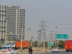 A view of SPR road near Sector 74A. (Parveen Kumar/HT) A view of SPR road near Sector 74A. (Parveen Kumar/HT)