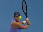 Amanda Anisimova takes part in China Open 2025.