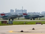 Indian Air Force MiG-21 aircraft during the decommissioning ceremony on Friday. (PTI) Indian Air Force MiG-21 aircraft during the decommissioning ceremony on Friday. (PTI)