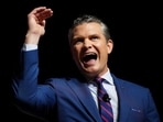Pete Hegseth speaks to senior military leaders at Marine Corps Base Quantico