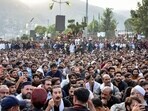 Awami Action Committee (AAC) members gather as they take part in a demonstration in Muzaffarabad, the capital of Pakistan-administered Kashmir, on September 29, 2025, demanding structural reforms along with political and economic rights. Awami Action Committee (AAC) members gather as they take part in a demonstration in Muzaffarabad, the capital of Pakistan-administered Kashmir, on September 29, 2025, demanding structural reforms along with political and economic rights.