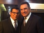 Boman with son Kayoze Irani Boman with son Kayoze Irani