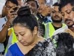 Zubeen Garg's wife Garima Saikia Garg carries their pets to the tribute programme dedicated to him in Guwahati. Zubeen Garg's wife Garima Saikia Garg carries their pets to the tribute programme dedicated to him in Guwahati.