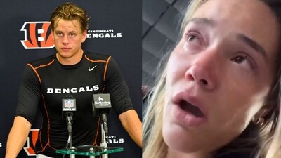 Joe Burrow's girlfriend posted a video of her breaking down in tears, on social media. Joe Burrow's girlfriend posted a video of her breaking down in tears, on social media.