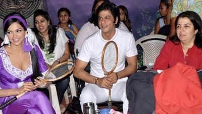 Deepika Padukone, Shah Rukh Khan and Farah Khan Deepika Padukone, Shah Rukh Khan and Farah Khan