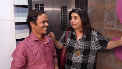 Farah Khan and Dilip get their separate vanity van on shoot. Farah Khan and Dilip get their separate vanity van on shoot.