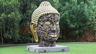 The “Buddha Head” dominates Shalini Passi’s garden. (The Economist.) The “Buddha Head” dominates Shalini Passi’s garden. (The Economist.)