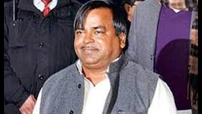 Former minister Gayatri Prajapati suffered some cuts in the head but no major injury, said police. (HT file)