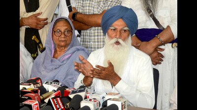 Tarsem Singh, father of jailed Khadoor Sahib MP Amritpal Singh, said the state and central governments’ decisions were a direct attack on the fundamental rights of democracy. (PTI) Tarsem Singh, father of jailed Khadoor Sahib MP Amritpal Singh, said the state and central governments’ decisions were a direct attack on the fundamental rights of democracy. (PTI)