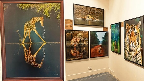 All proceeds from the exhibition will be directed towards wildlife conservation initiatives. (Photos: Raajessh Kashyap/HT)