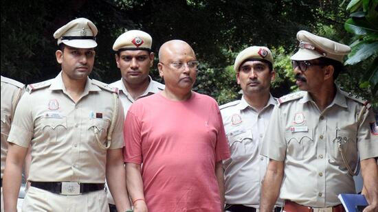 Saraswati, a self proclaimed monk, was arrested early on Sunday from Agra. (HT Photo)