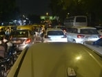 The traffic police said that heavy traffic on the roads in the area was causing obstruction and inconvenience to road users.