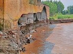 A house on the banks of Sutlej damaged due to soil erosion at Sasrali Colony in Ludhiana. (HT) A house on the banks of Sutlej damaged due to soil erosion at Sasrali Colony in Ludhiana. (HT)