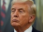 US President Donald Trump looks on, on the day he announces a deal with Pfizer to sell drugs at lower prices.(REUTERS)
