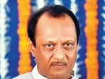 Mumbai, India - December 30, 2019: Rajesh Tope and Ajit Pawar along with their wives respectively during the swearing in ceremony for Maharashtra cabinet expansion at Vidhan Bhavan in Mumbai, India, on Monday, December 30, 2019. (Photo by Anshuman Poyrekar/Hindustan Times) (Anshuman Poyrekar/HT Photo)