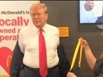 Newsom shared a photo from Trump's campaign at McDonald's last October.