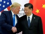 US President Donald Trump with China's President Xi Jinping at the G20 leaders summit in Osaka, Japan, June 29, 2019.