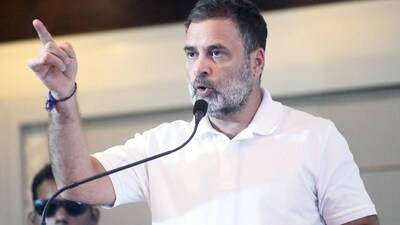 Leader of Opposition in Lok Sabha and Congress leader Rahul Gandhi at a recent event in Patna, Bihar. (Santosh Kumar/HT File Photo)