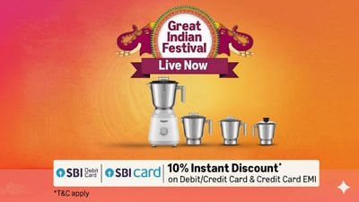 Amazon Great Indian Festival sale 2025 brings unbeatable deals on top mixer grinder brands. Amazon Great Indian Festival sale 2025 brings unbeatable deals on top mixer grinder brands.