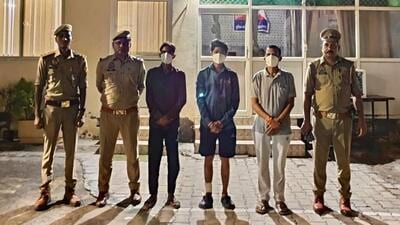 After two days of investigation, two suspects — Rajkumar and Sajid, both residents of Dadri — were arrested following a brief gunfight on Tuesday night. (HT Photos) After two days of investigation, two suspects — Rajkumar and Sajid, both residents of Dadri — were arrested following a brief gunfight on Tuesday night. (HT Photos)