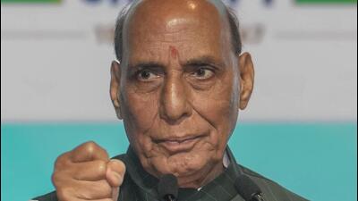 Defence minister Rajnath Singh addresses the 278th Annual Day celebrations of the Defence Accounts Department, in New Delhi, on Wednesday (PTI) Defence minister Rajnath Singh addresses the 278th Annual Day celebrations of the Defence Accounts Department, in New Delhi, on Wednesday (PTI)