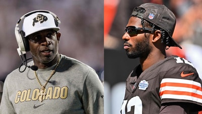 Deion Sanders and Shedeur Sanders. (AFP and AP) Deion Sanders and Shedeur Sanders. (AFP and AP)
