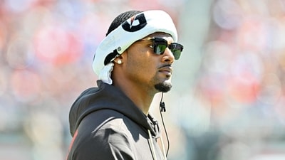 Deshaun Watson of the Cleveland Browns looks on during a game. (Getty Images via AFP) Deshaun Watson of the Cleveland Browns looks on during a game. (Getty Images via AFP)