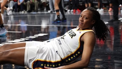 Kelsey Mitchell #0 of the Indiana Fever suffered a serious injury. (Getty Images via AFP) Kelsey Mitchell #0 of the Indiana Fever suffered a serious injury. (Getty Images via AFP)