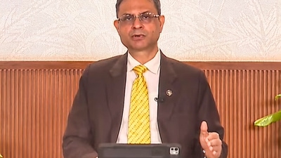 Reserve Bank of India (RBI) Governor Sanjay Malhotra delivers the monetary policy statement in New Delhi on Wednesday, (RBI) Reserve Bank of India (RBI) Governor Sanjay Malhotra delivers the monetary policy statement in New Delhi on Wednesday, (RBI)